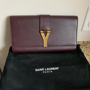 Yves Saint Laurent Y Clutch Leather bag purse